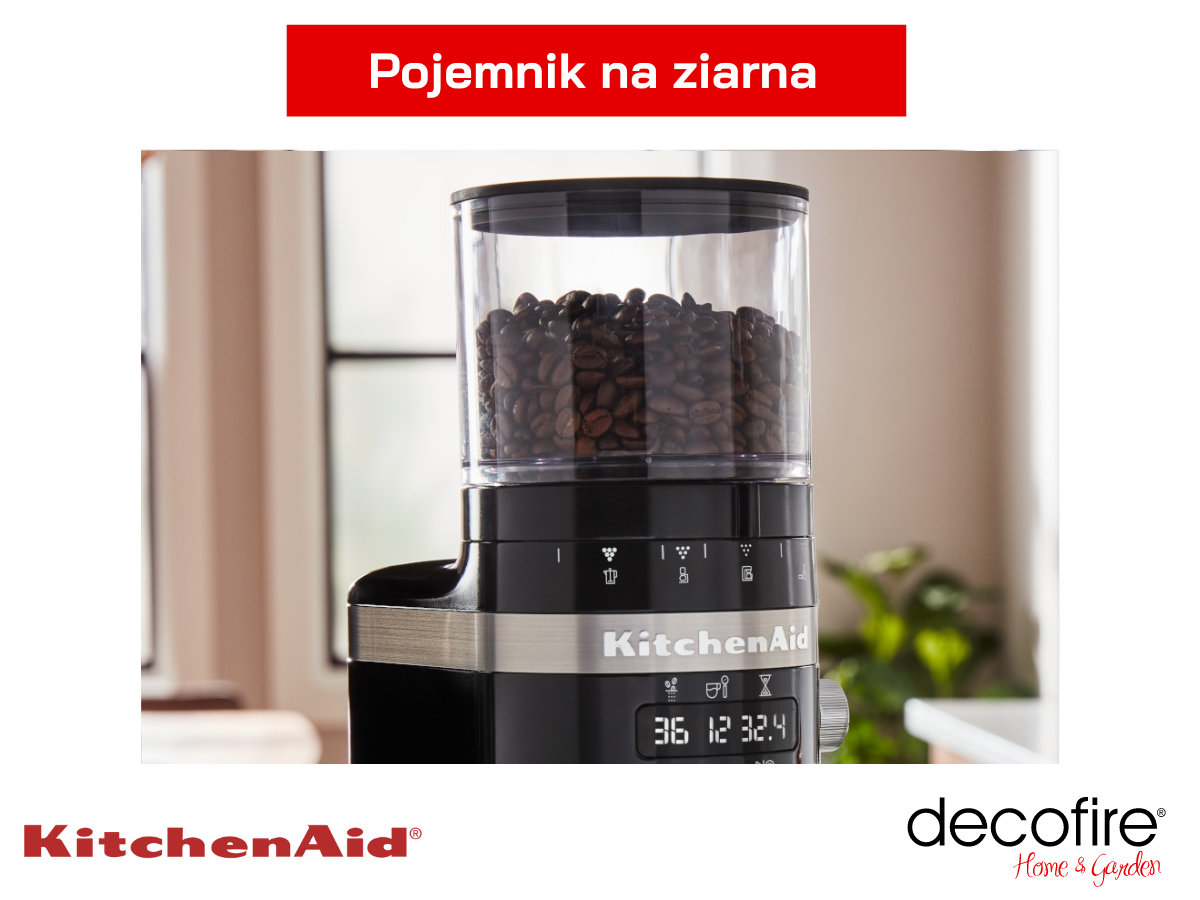 Górny pojemnik na ziarna w młynku do kawy Onyx Black KitchenAid