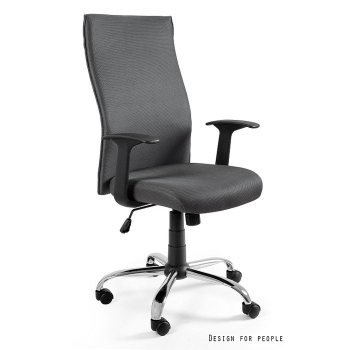 UNIQUE Fotel biurowy BLACK ON BLACK (W-93A-PS) tkanina PS, 7 kolorów