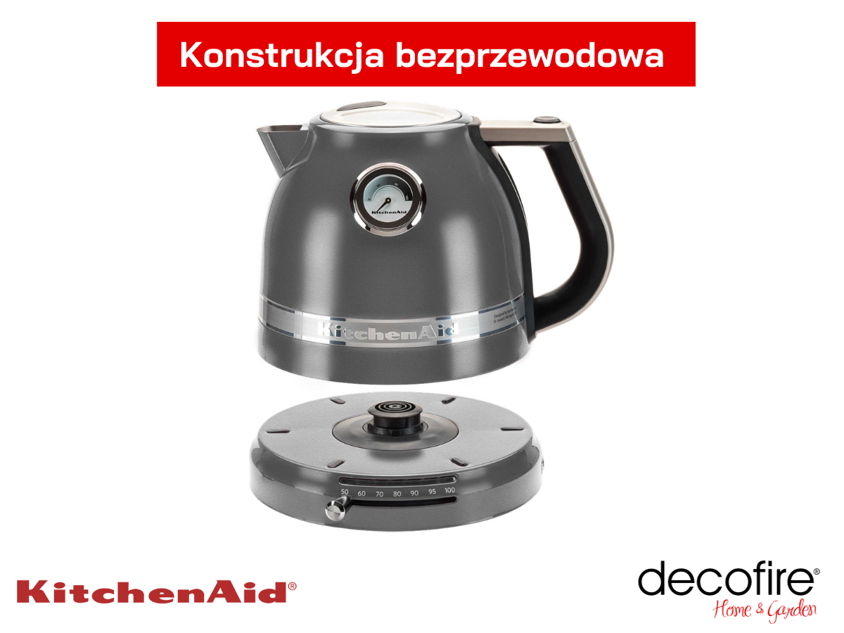 Konstrukcja bezprzewodowa czajnika Artisan 1,5 l Imperial Grey KitchenAid