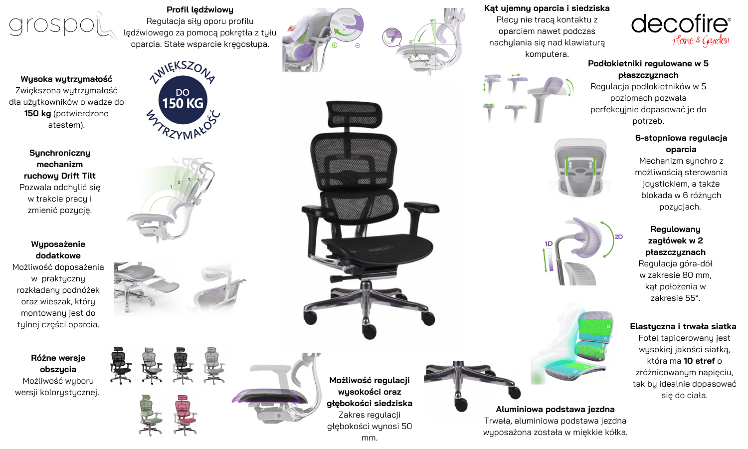 Fotel biurowy Ergohuman 2 Elite BS Black