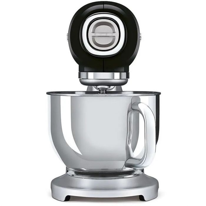 Mikser planetarny 50's style ze srebrną podstawą Czarny 4,8L Smeg (SMF02BLEU) 