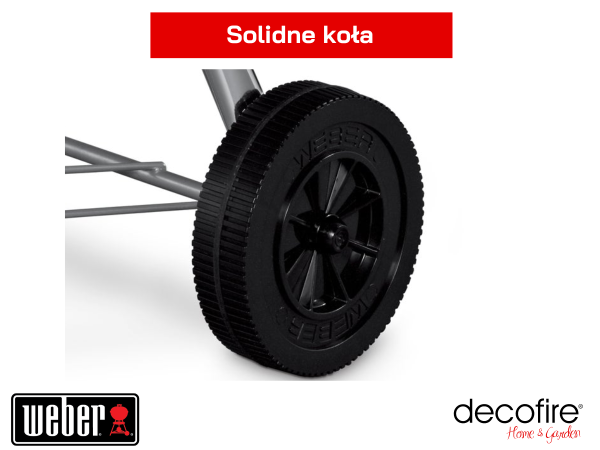 Solidne koła odporne na warunki atmosferyczne.
