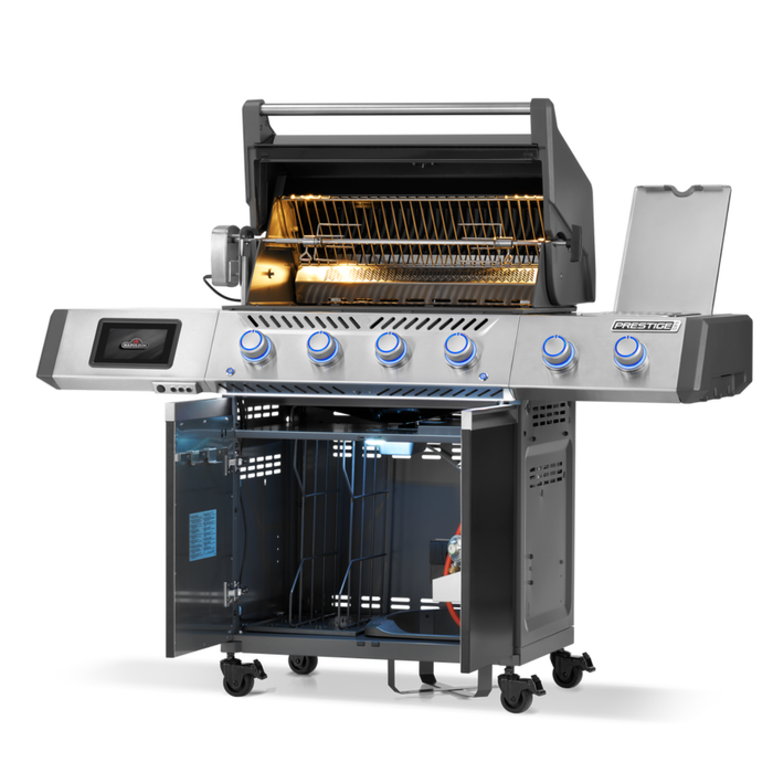 Grill gazowy Napoleon Prestige PRO 500 z palnikiem rożna i palnikiem bocznym Sizzle Zone, Czarny, WiFi (PRO500VXRSIBPK-PL)