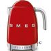 Czajnik z regulacją temperatury 1,7L  50's style Czerwony Smeg (KLF04RDEU)