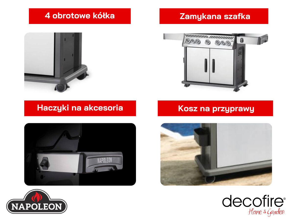 Grill gazowy Napoleon Rogue SE 625 RSIB dodatkowe funkcje