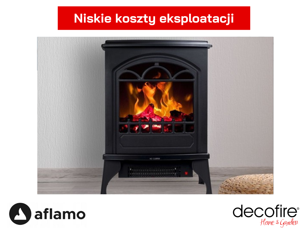 Kominek elektryczny Aflamo Hoover niskie koszty eksploatacji