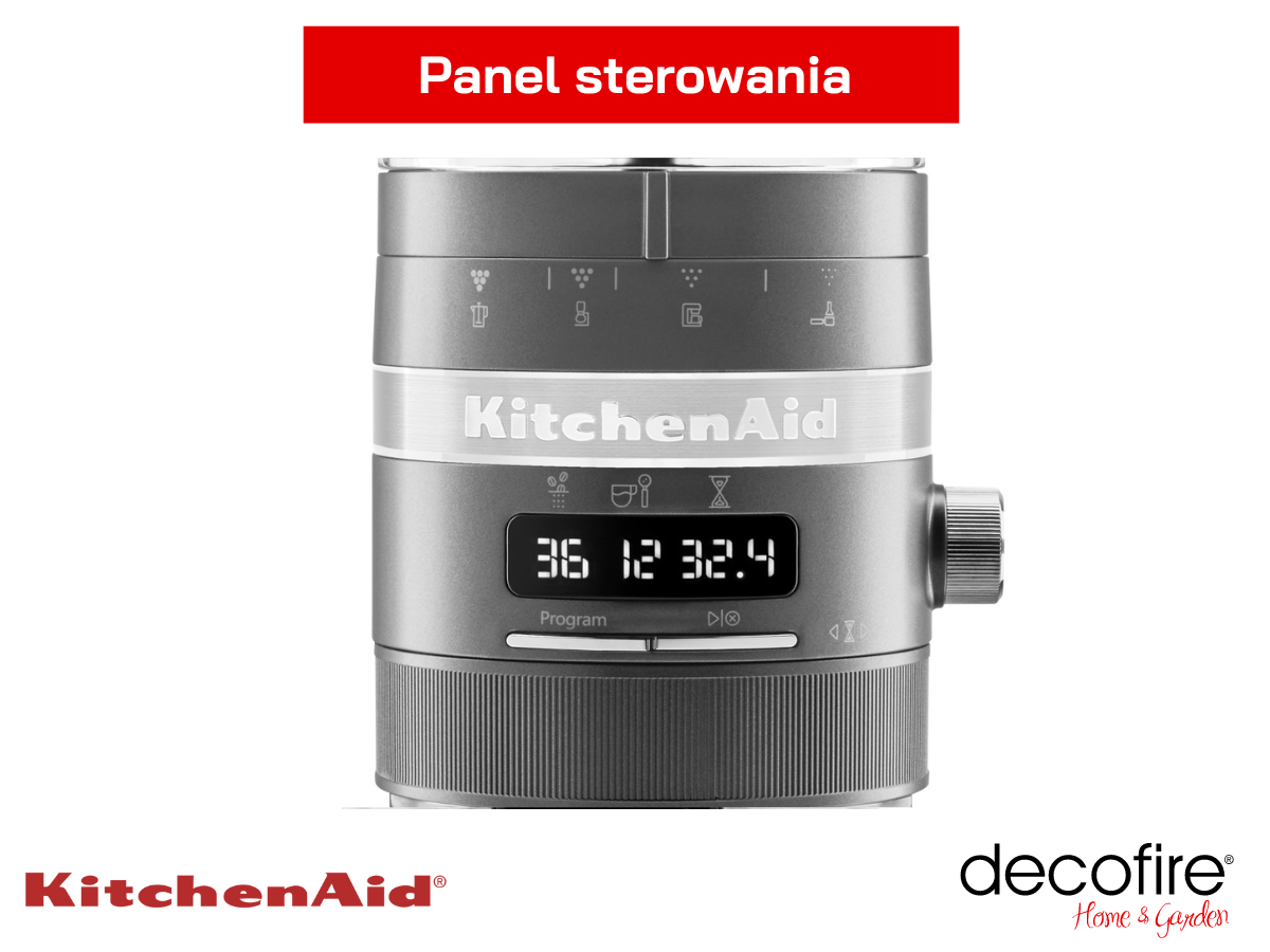 Panel sterowania w młynku Artisan Medallion Silver KitchenAid