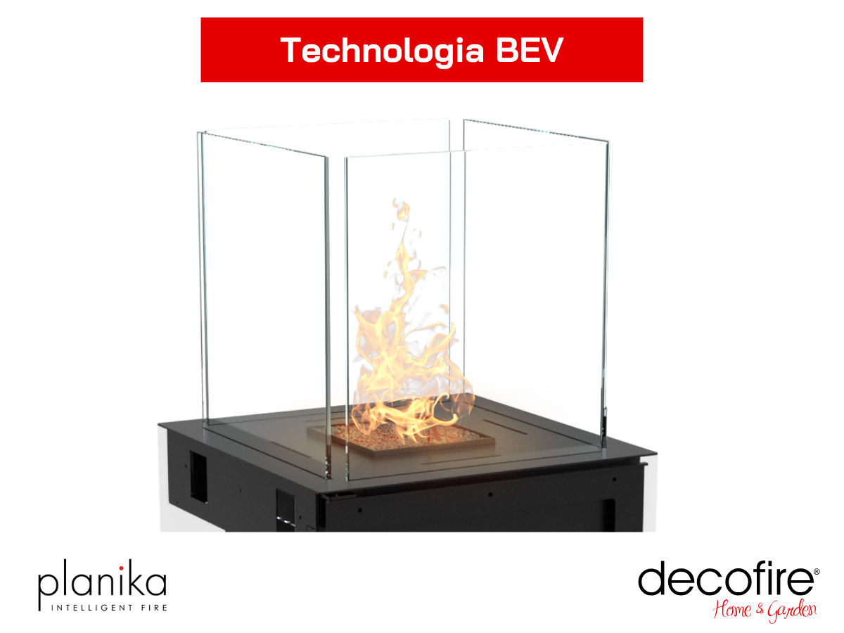 Biokominek automatyczny Porto Core Planika – technologia BEV