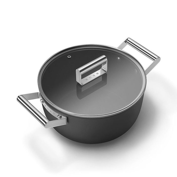 Garnek 24 cm Czarny Smeg (CSF2412BLM)