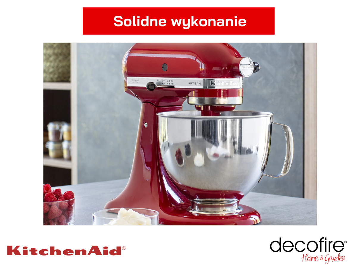 Solidne wykonanie miksera Artisan 5 w kolorze Empire Red