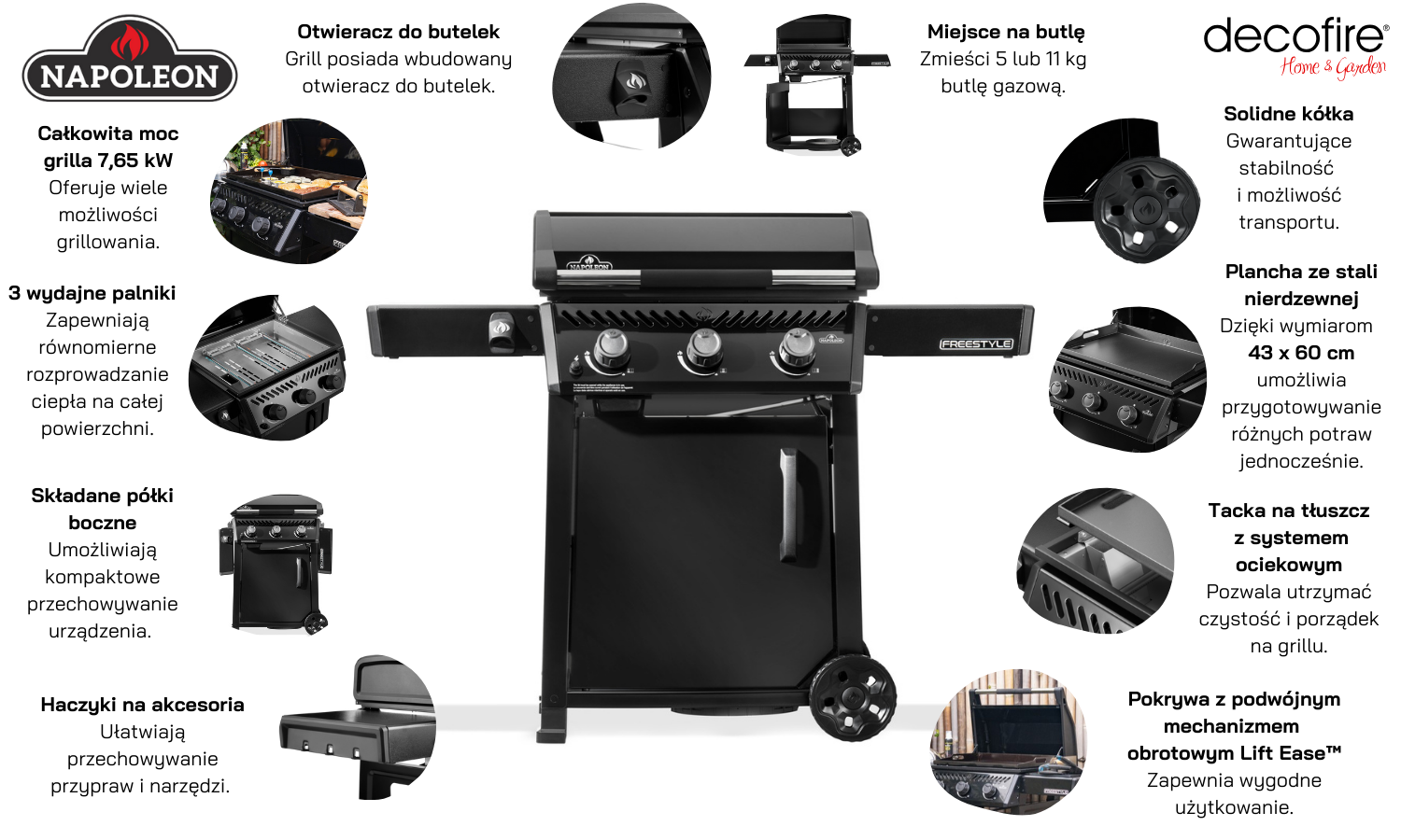 Grill gazowy Napoleon Freestyle Plancha (F24DFTPK-PL)