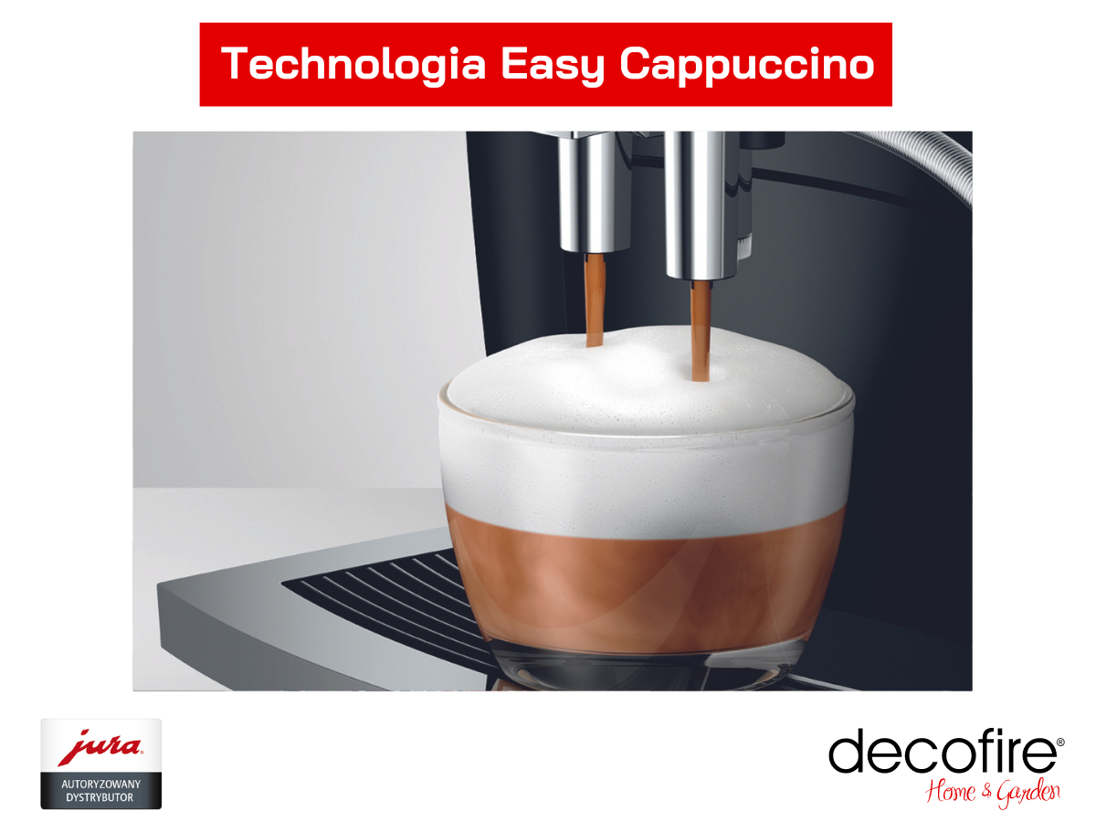 Cappuccino przygotowywane w ekspresie Jura E6 Piano Black (EC)