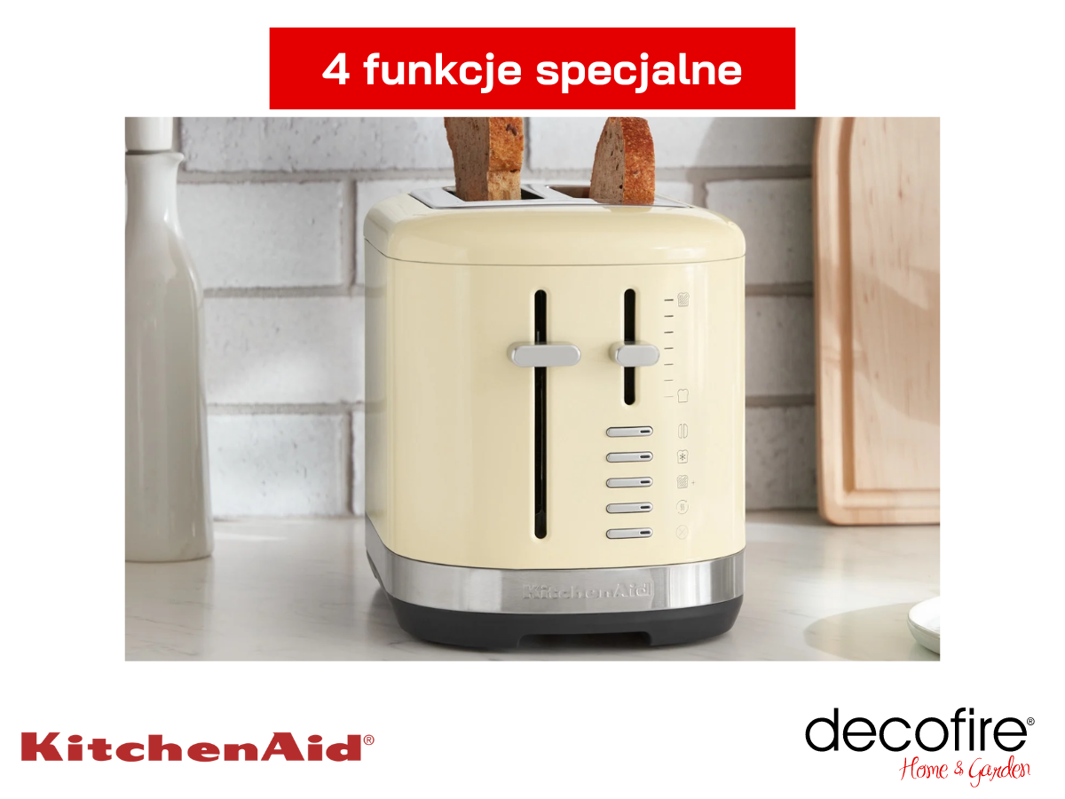 4 funkcje specjalne tostera Almond Cream KitchenAid