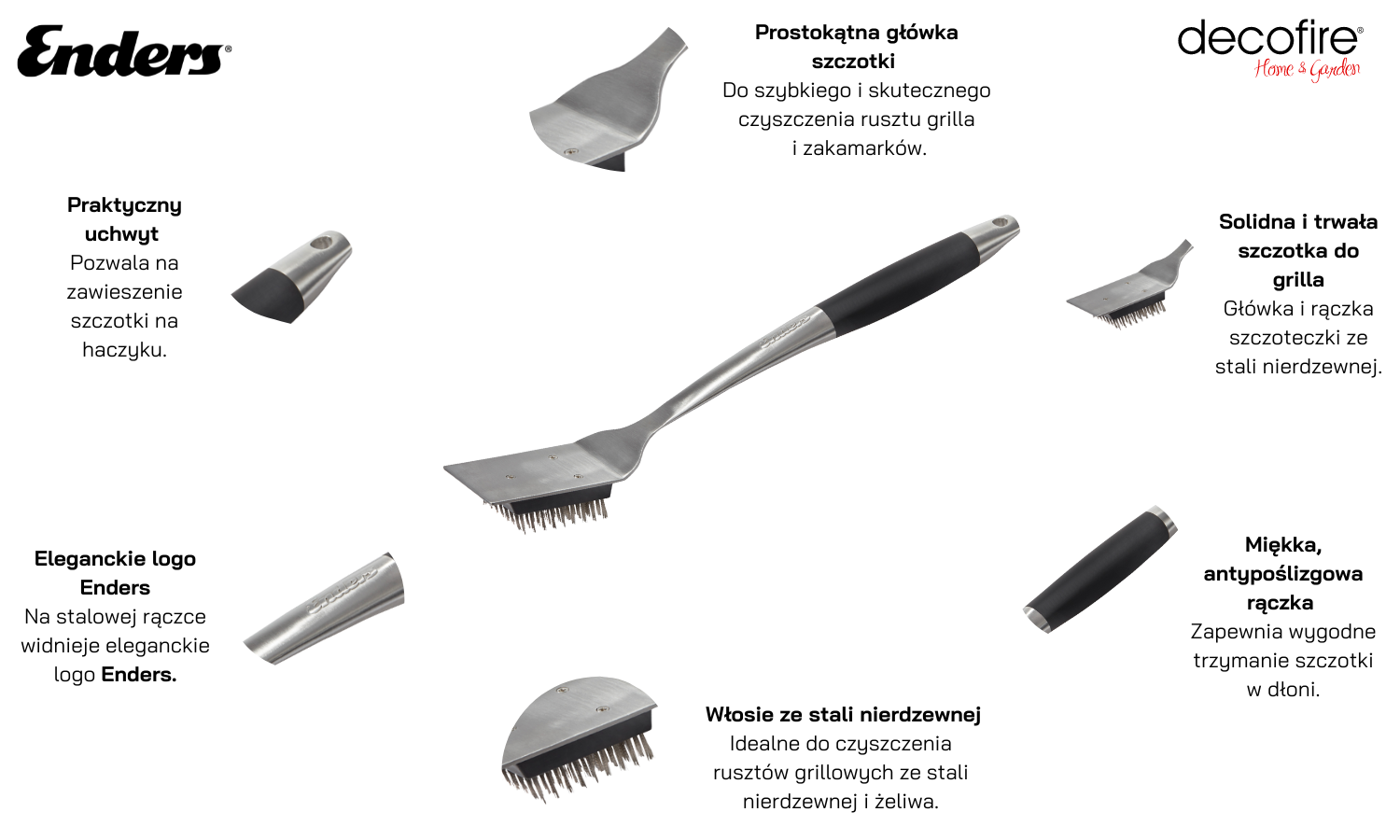 Szczotka do grilla Premium Enders (8817)