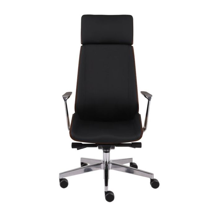 Grospol Fotel biurowy Moon Wood HD AL1 chrome tkanina Strong - 8 kolorów