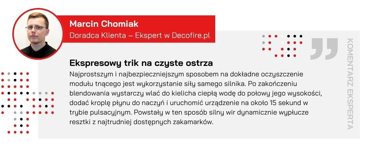 Trik na czyste ostrza blendera - rada eksperta Decofire