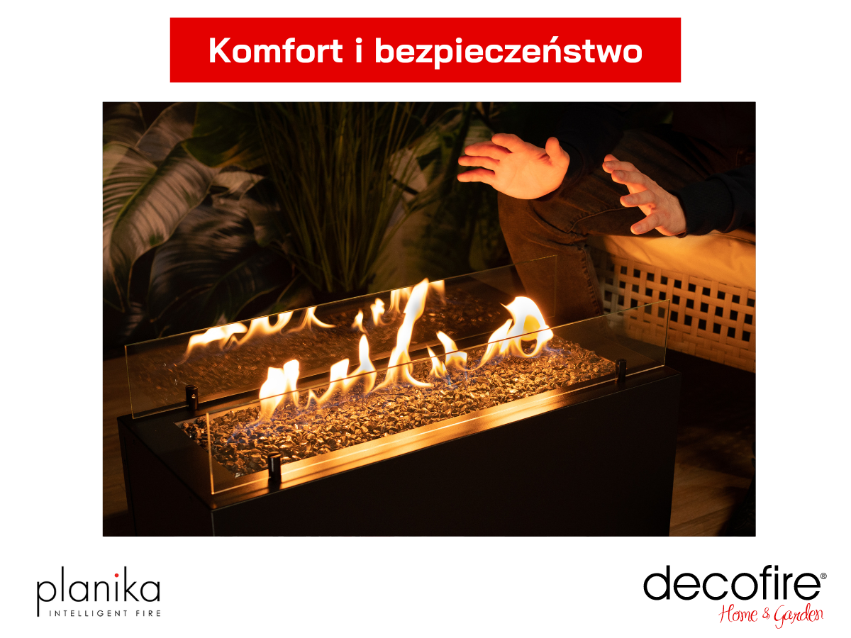 Kominek gazowy Planika RIO bezpieczeństwo