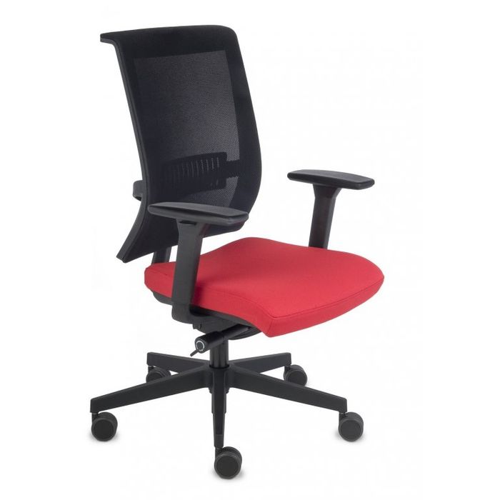 Fotel biurowy Grospol Level BS BLACK tkanina Synergy - 12 kolorów