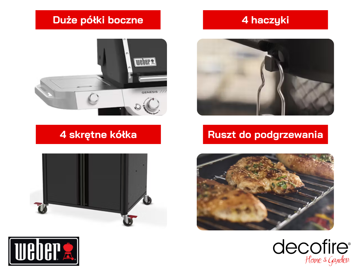Dodatkowe udogodnienia w grillu gazowym Weber Genesis E-335W
