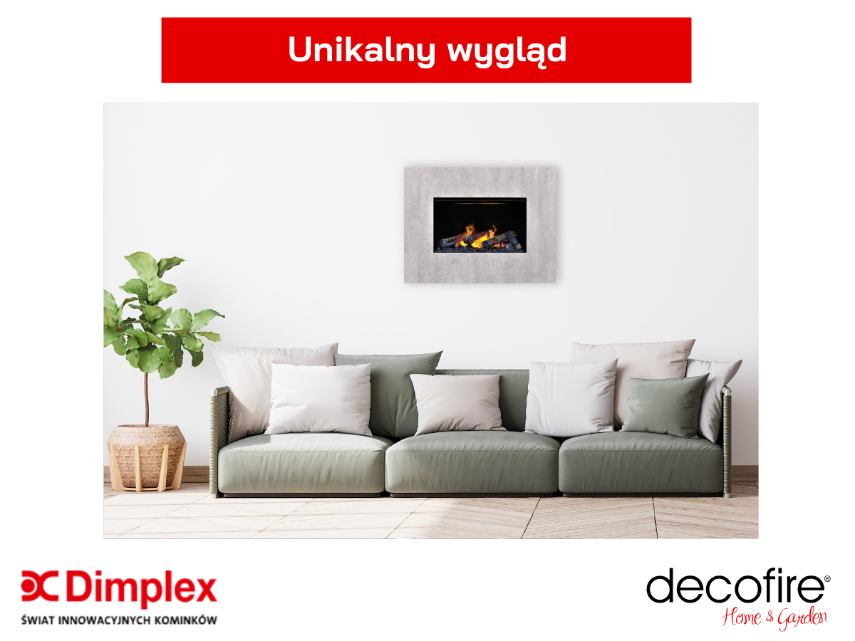 Unikalny wygląd kominka elektrycznego Dimplex Nissum L