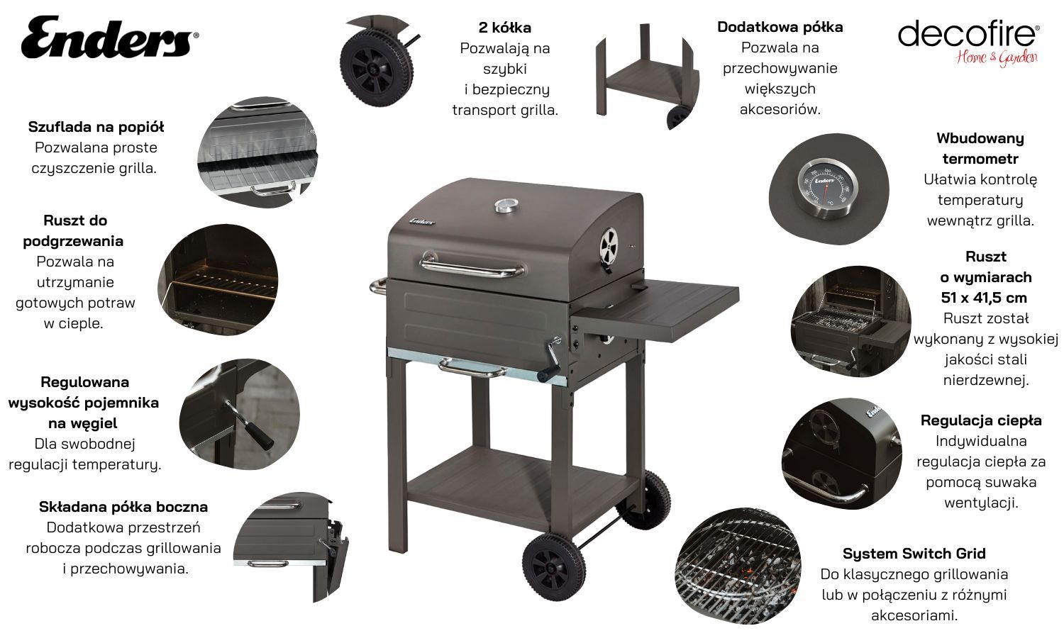 Grill węglowy Payton XL Enders (8911)