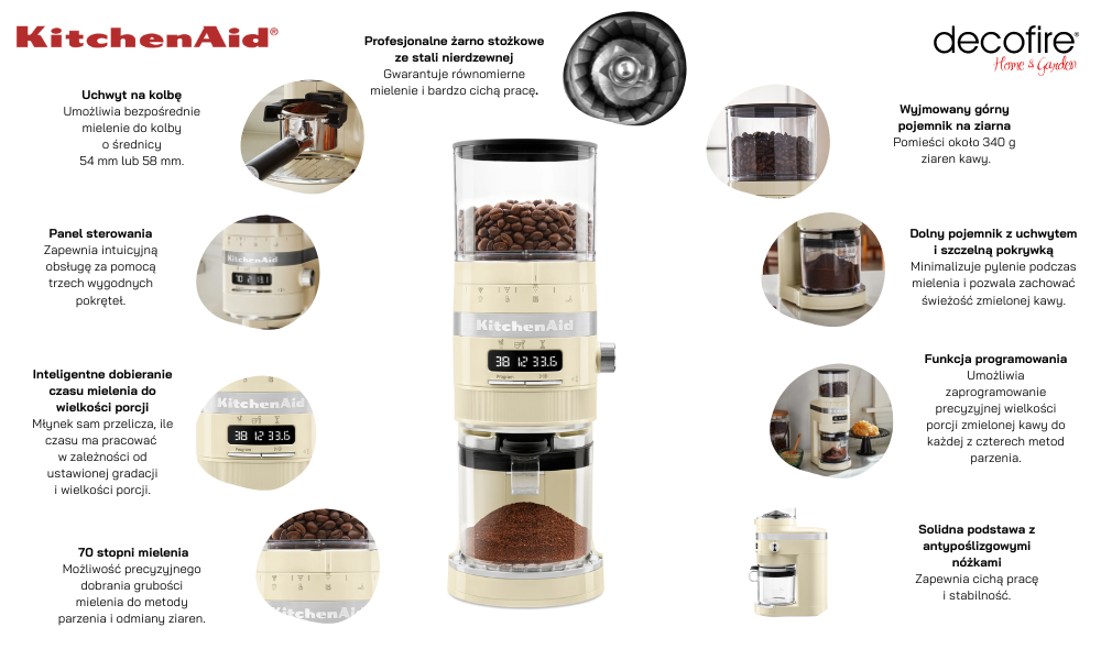 Młynek do kawy Almond Cream KitchenAid