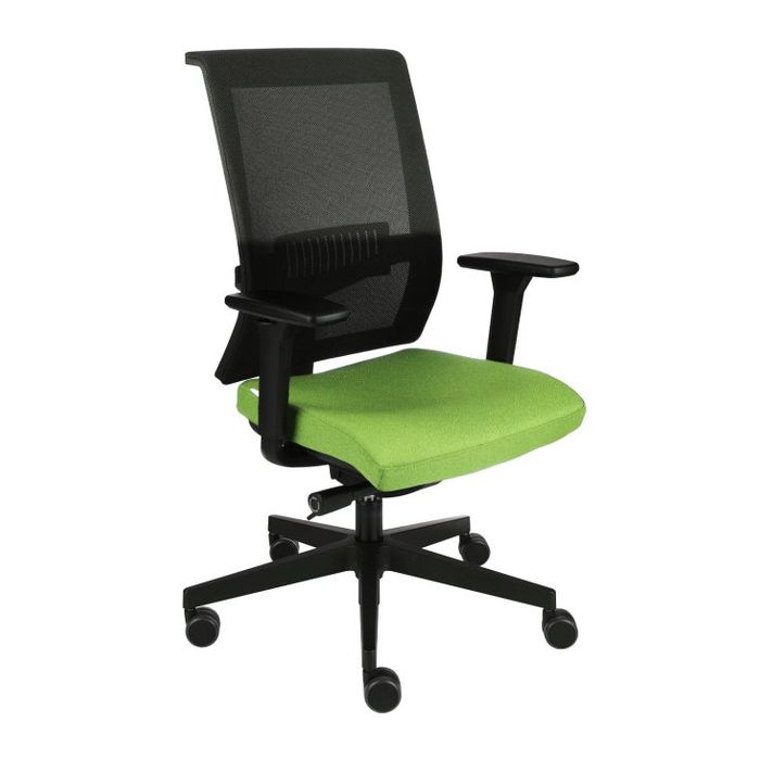 Fotel biurowy Grospol Level BS BLACK tkanina Cura - 8 kolorów
