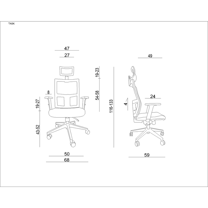 UNIQUE Fotel biurowy Task (MY02-2H)