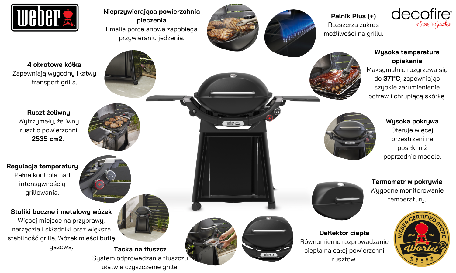 Grill gazowy Weber Q 3200N+ z wózkiem Premium