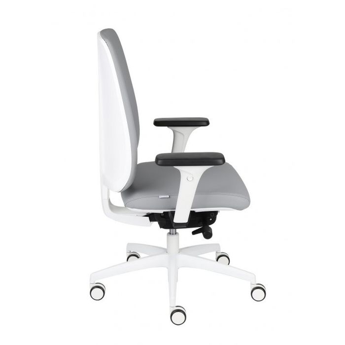 Fotel biurowy Grospol Valio WT chrome white tkanina Cura - 8 kolorów