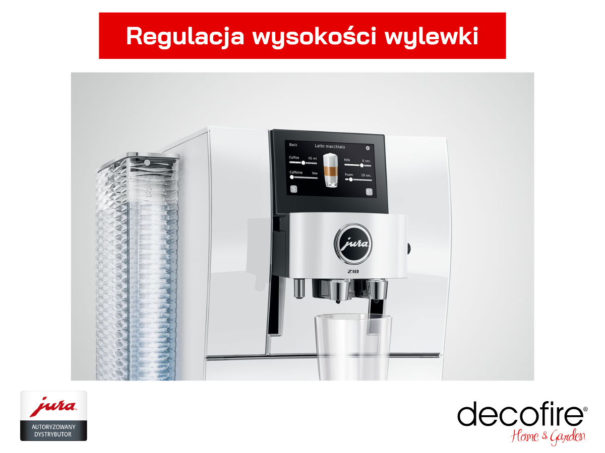 Regulacja wysokości wylewki w ekspresie do kawy Jura Z10 Diamond White (EB)