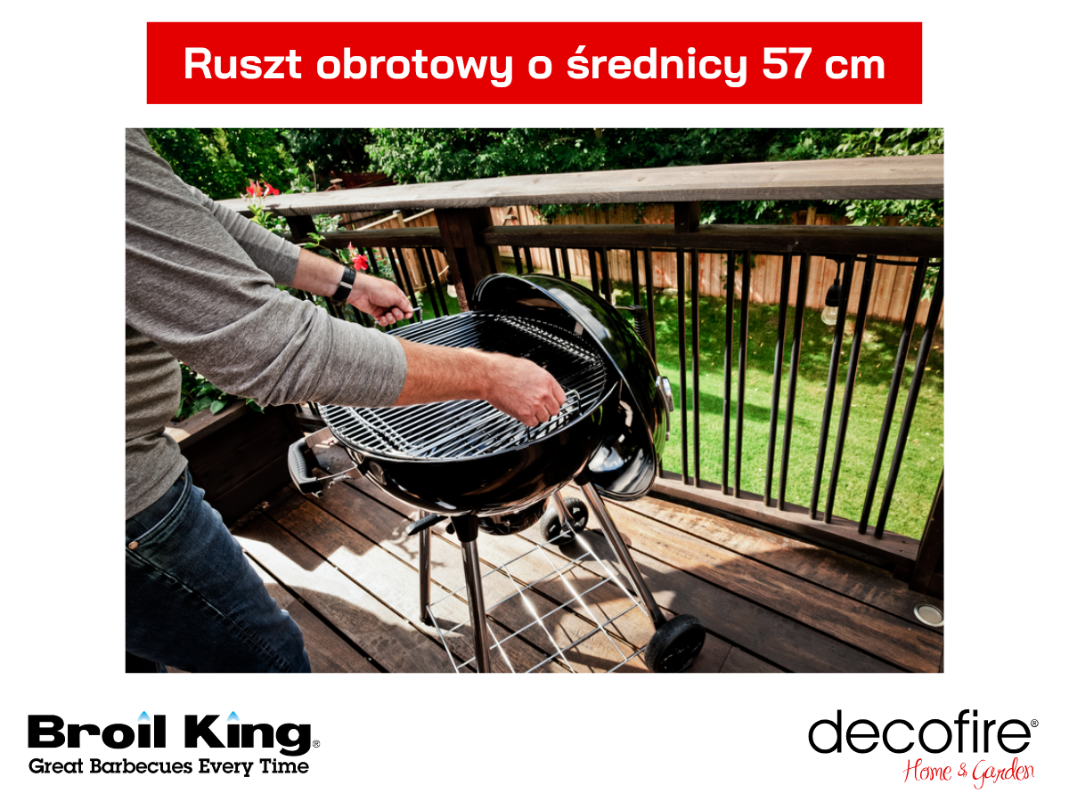 Praktyczny ruszt obrotowy o średnicy 57 cm