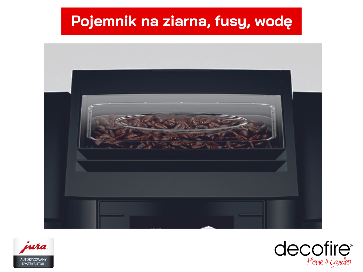 Pojemnik na ziarna w ekspresie Jura E6 Piano Black (EC)