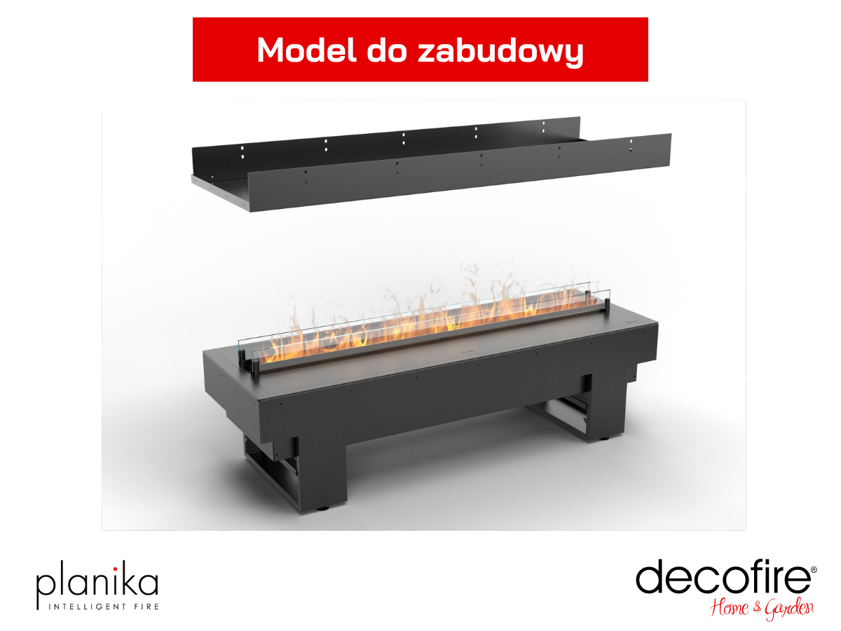 Kominek do zabudowy Planika Cool Flame 1000 See-Through Fireplace