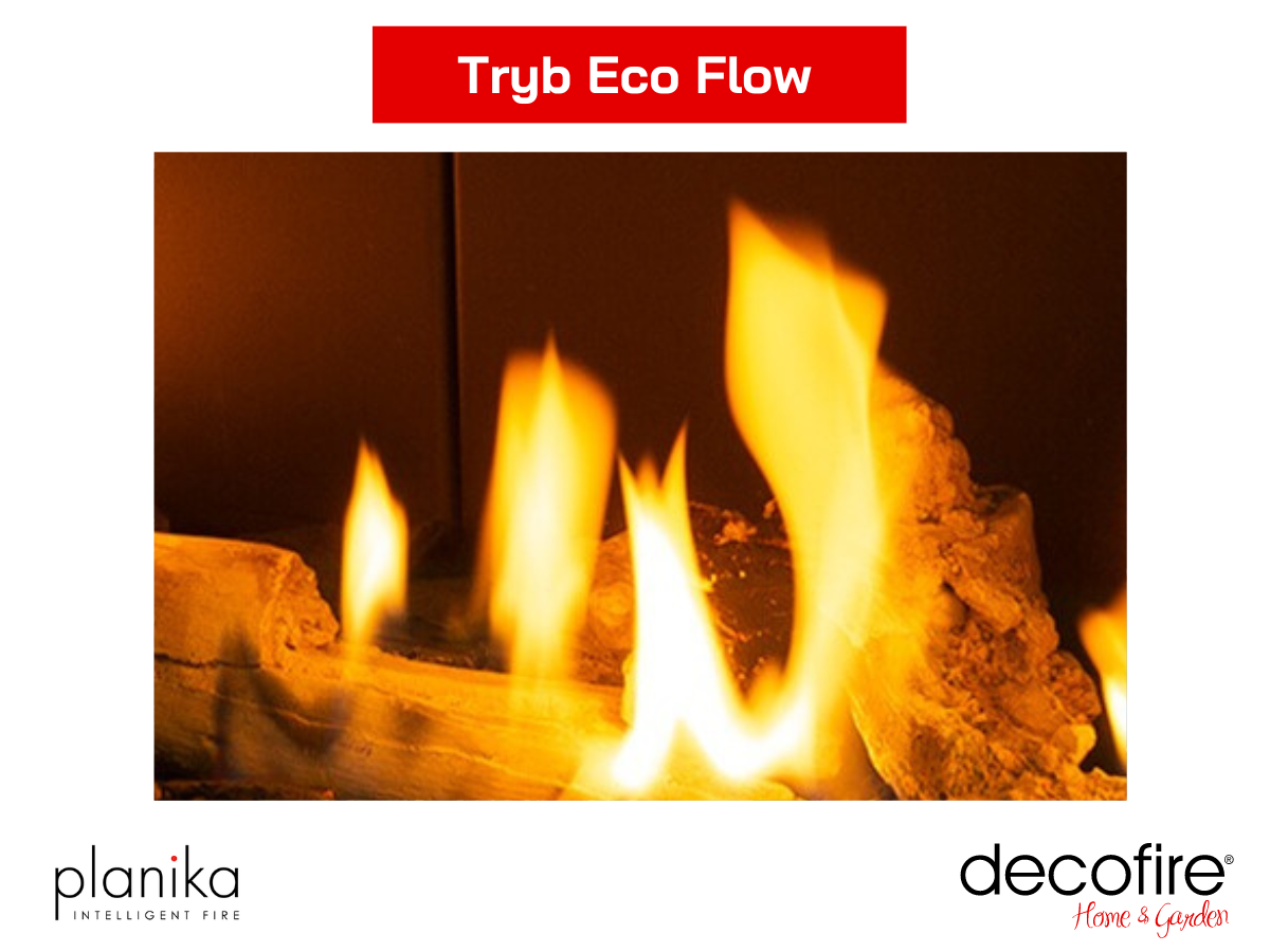 Kominek gazowy narożny Valentino 1000 LF funkcja Eco Flow