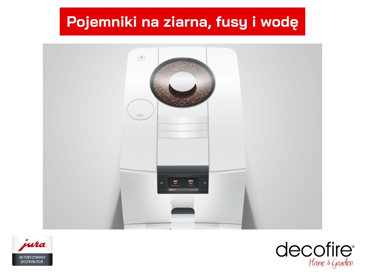 Ekspres do kawy Jura C9 Piano White (EA) – duża pojemność zbiorników