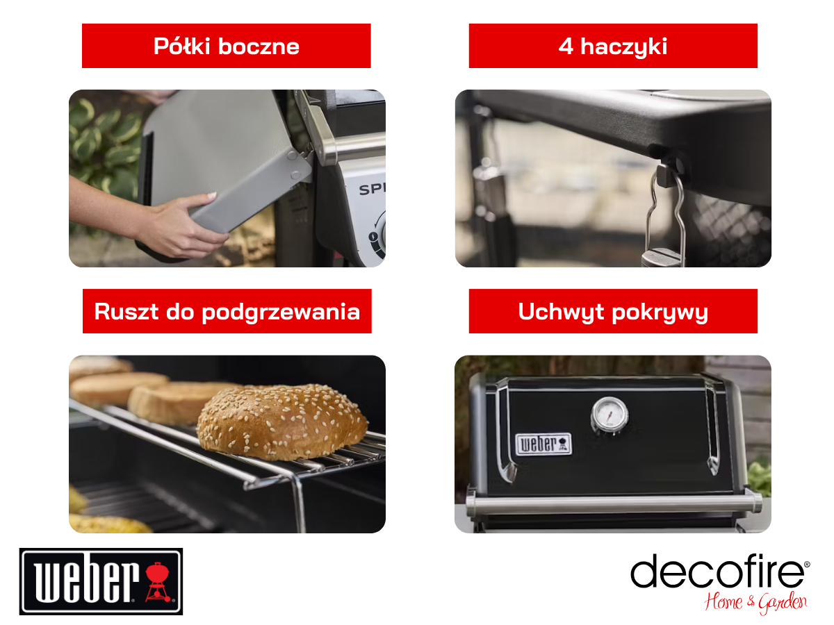 Dodatkowe udogodnienia w grillu gazowym Weber Spirit E-325