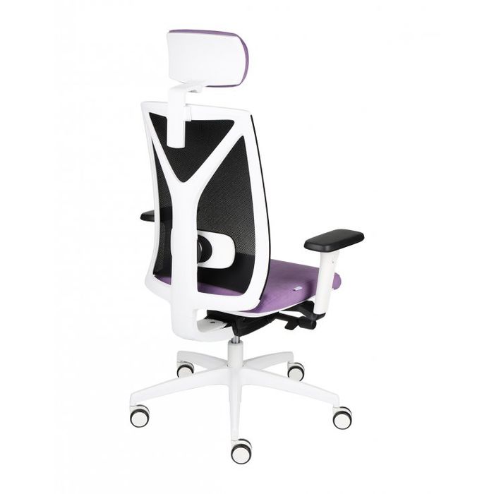 Fotel biurowy Grospol Valio WS HD chrome white tkanina Fame - 6 kolorów