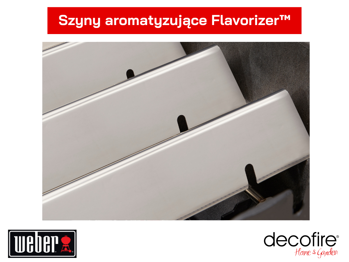 Grill gazowy Weber Spirit E-325 wyposażony w szyny aromatyzujące Flavorizer ze stali nierdzewnej