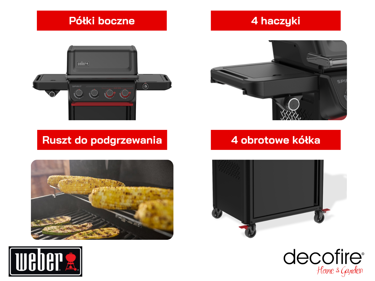 Dodatkowe udogodnienia w grillu gazowym Weber Spirit E-435R Stealth