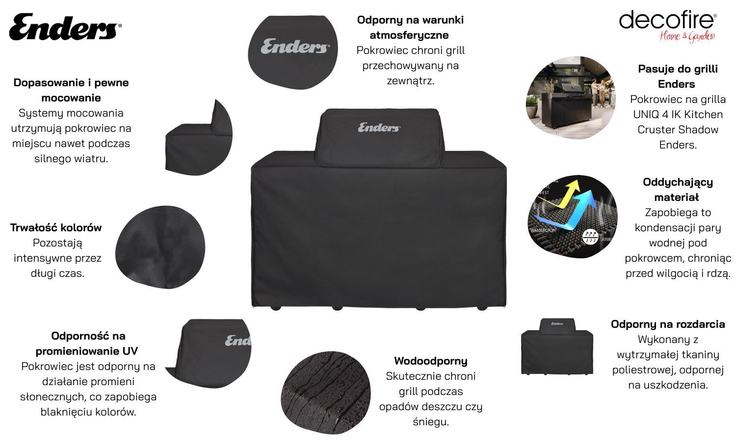 Pokrowiec na grilla Uniq 4 IK Kitchen Cruster Shadow Enders (5728)