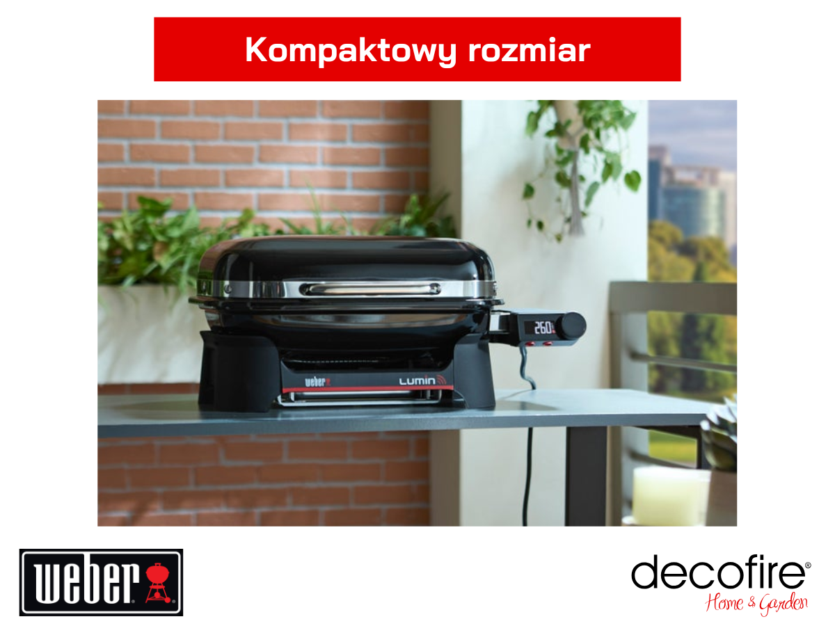 Grill elektryczny Weber Lumin Smart Compact w jeszcze bardziej kompaktowym rozmiarze