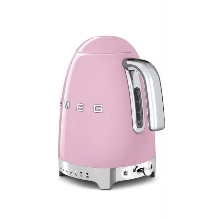 EKSPOZYCJA - Czajnik z regulacją temperatury 1,7L  50's style Pastelowy róż Smeg (KLF04PKEU) - OUTLET