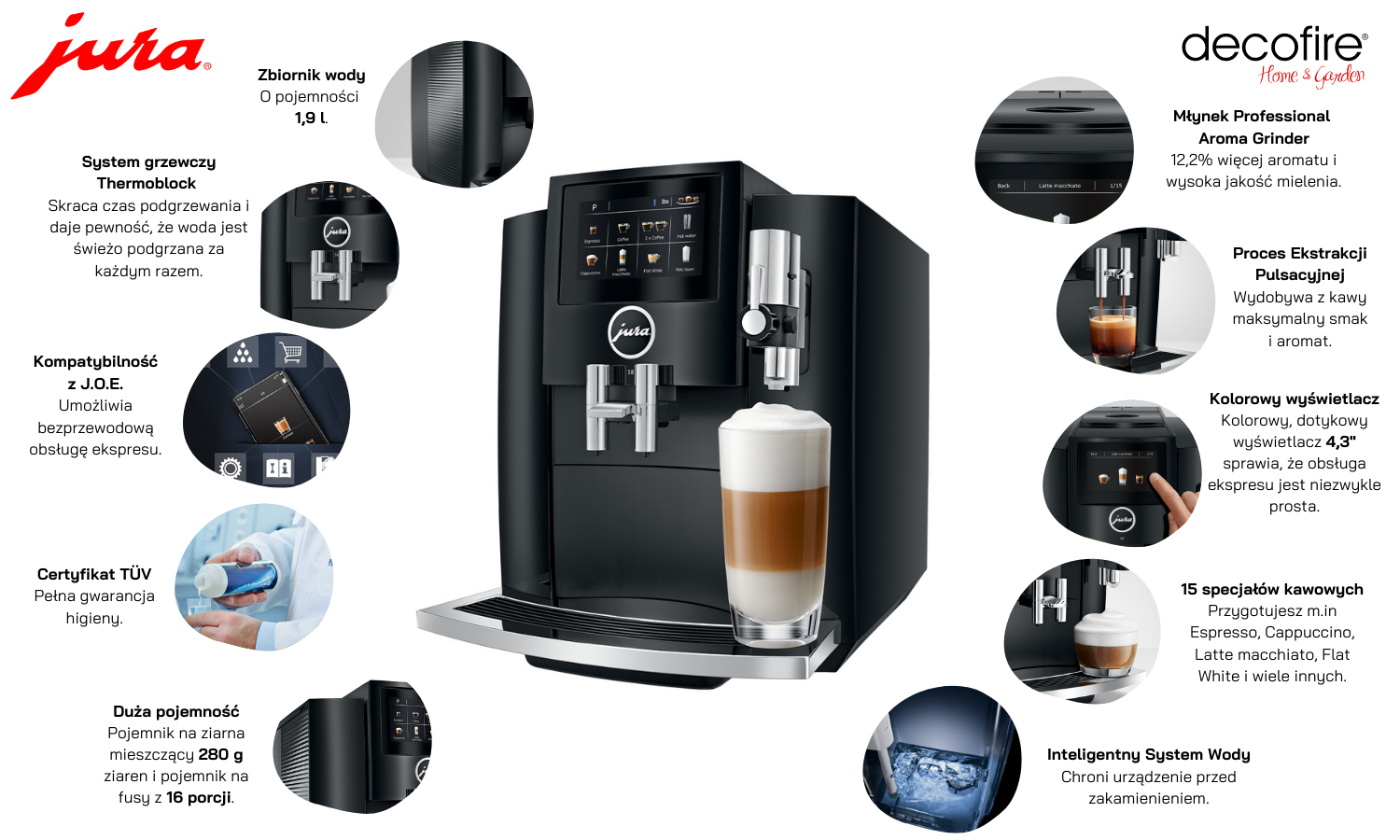 Ekspres Jura S8 Piano Black