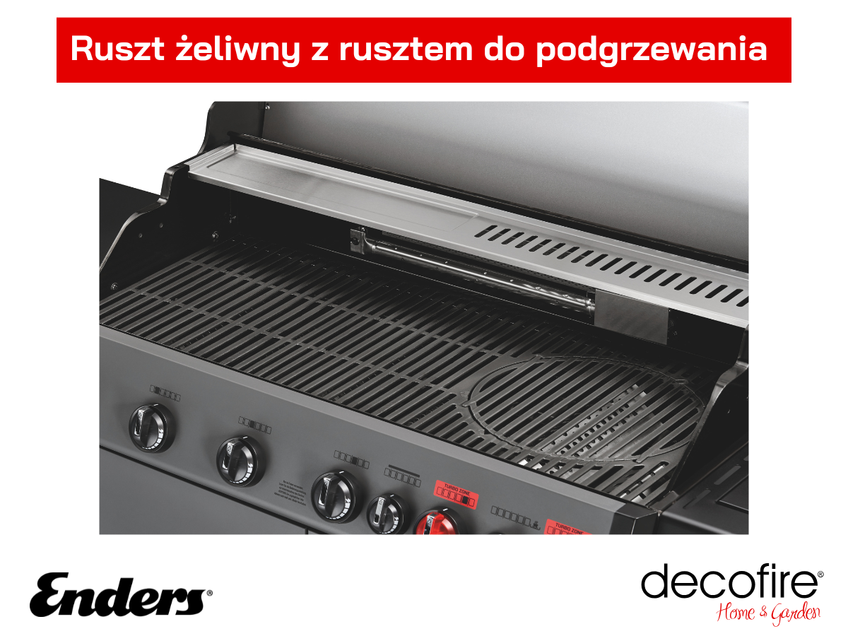 Ruszt żeliwny z rusztem do podgrzewania 