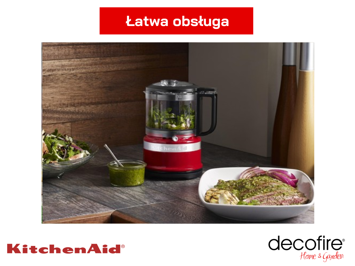Łatwa obsługa malaksera MINI 0,8 l Empire Red KitchenAid