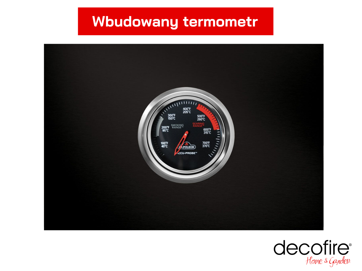 Wbudowany termometr w grillu gazowym