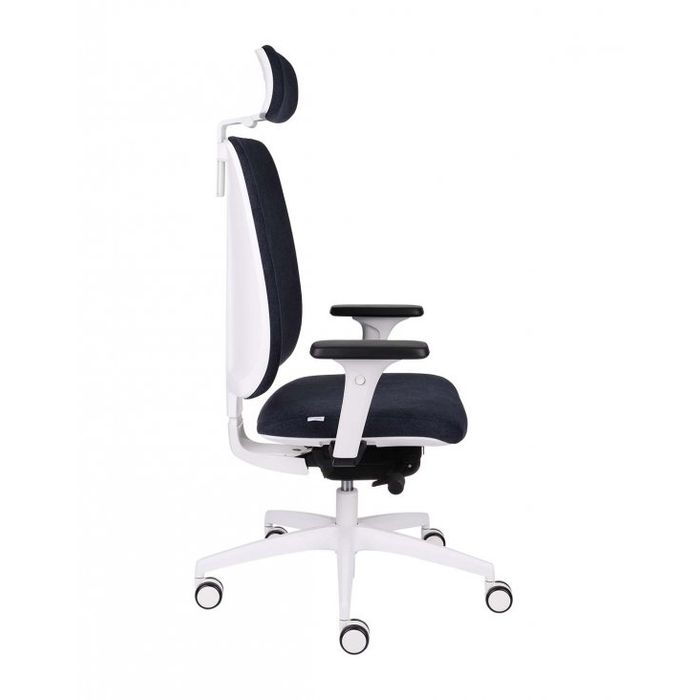 Fotel biurowy Grospol Valio WT HD chrome white tkanina Flex - 8 kolorów