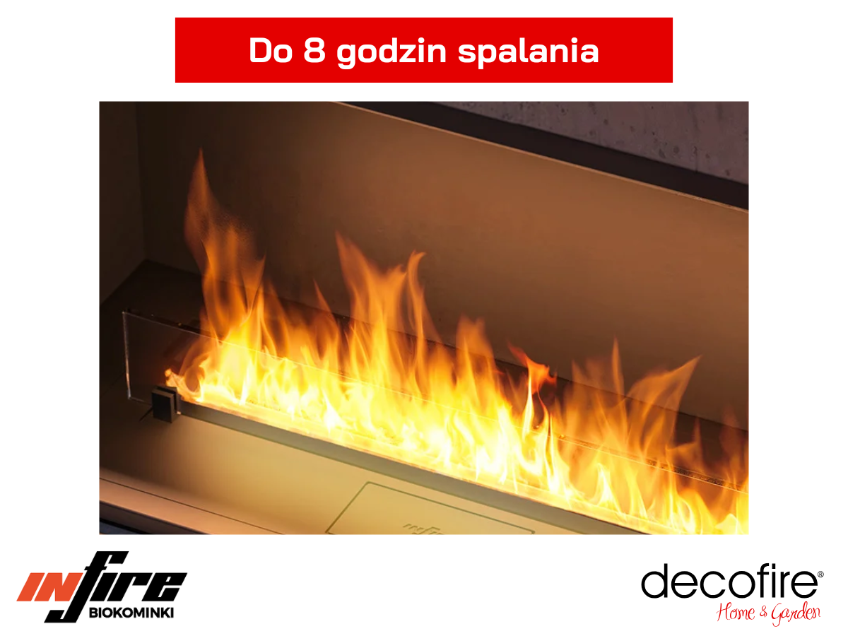 Czyste spalanie biokominka do 8 godzin