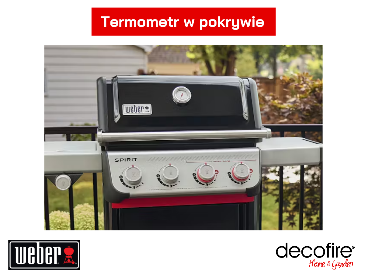 Grill gazowy Weber Spirit E-435 – termometr wbudowany w pokrywę
